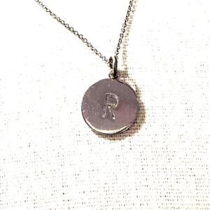 Kate Spade R Initial Necklace One in a Million Chain Silver tone Preppy